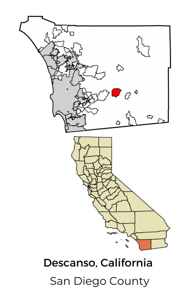 Map of Descanso, CA - San Diego County